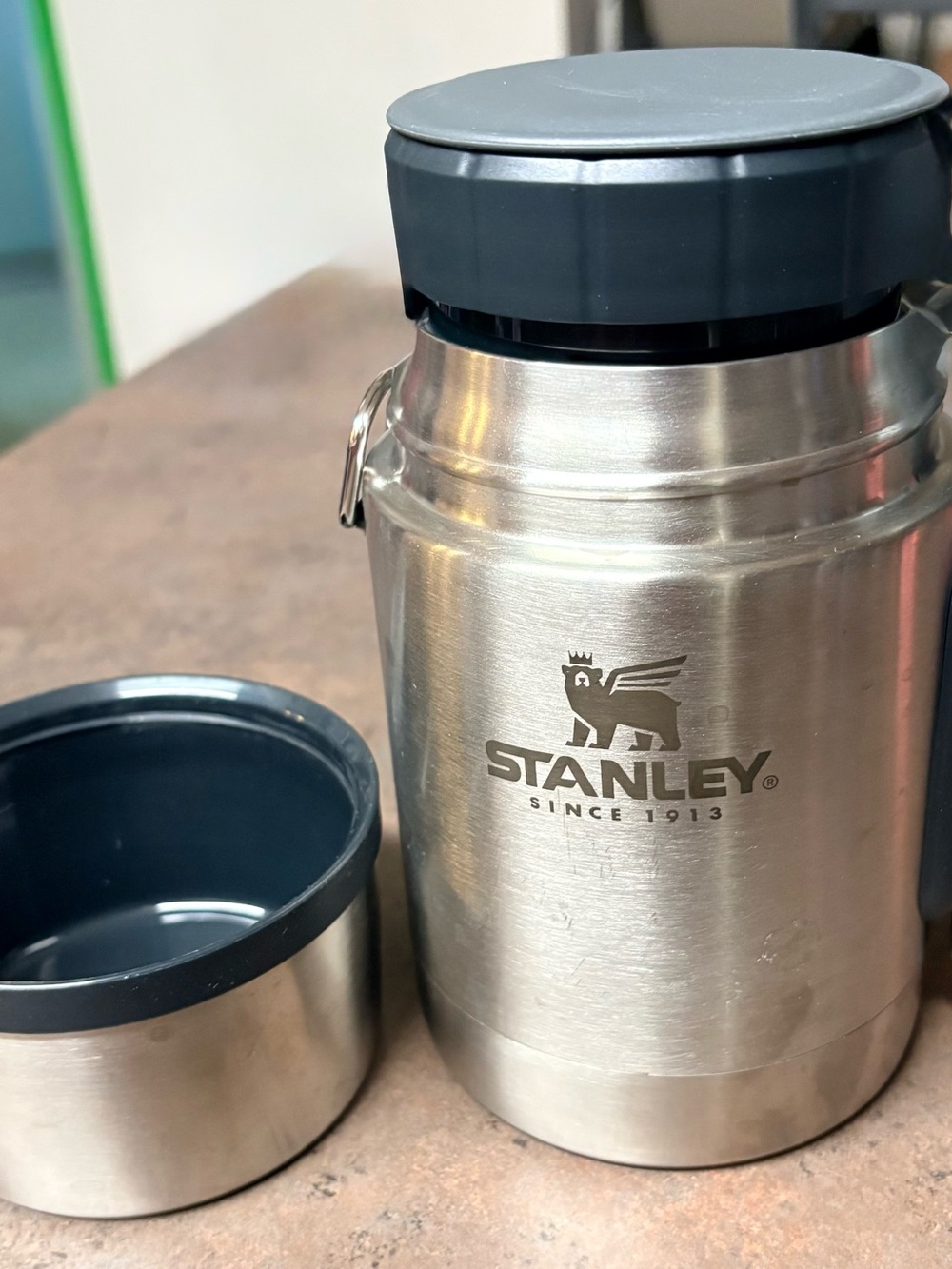 Stanley 18oz Stainless Steel Insulated Bottle Twist Lid w/ Cup/Spork, Silver